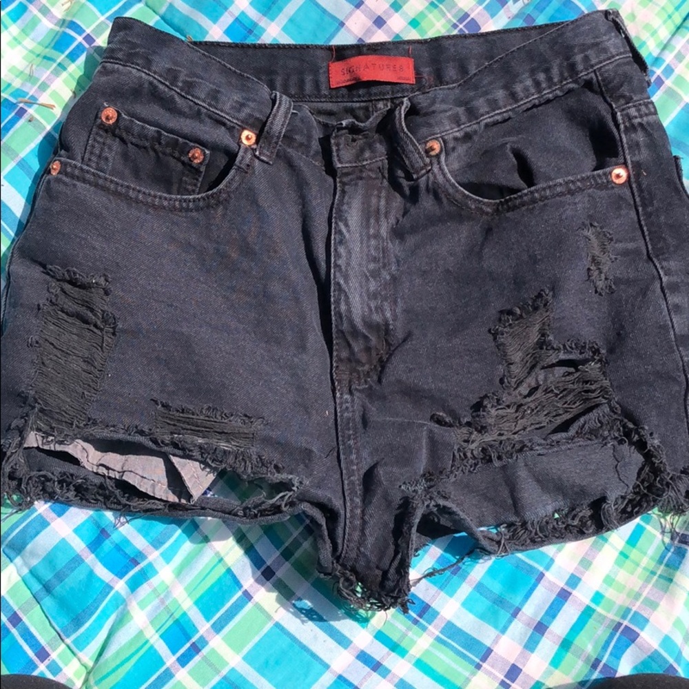 black high waisted shorts size M